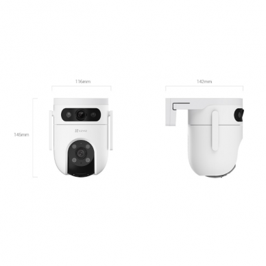 Inteligentna kamera IP do monitoringu z dwiema soczewkami | 5MP+5MP | IP65 | Wi-Fi | CS-H90 EZVIZ 4