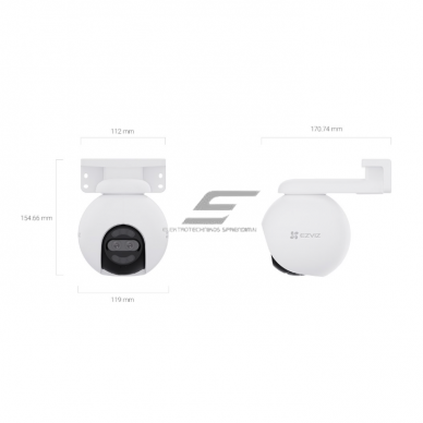 Viedā IP videonovērošanas kamera | 8MP+2MP | IP65 | Wi-Fi | CS-H80X EZVIZ 4 Viedā IP videonovērošanas kamera | 8MP+2MP | IP65 | Wi-Fi | CS-H80X EZVIZ 4