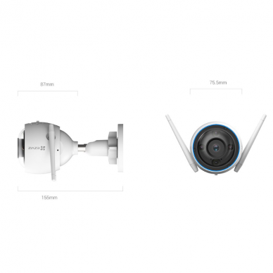 Viedā IP videonovērošanas kamera | 5MP | IP67 | Wi-Fi | CS-H3 EZVIZ 3 Viedā IP videonovērošanas kamera | 5MP | IP67 | Wi-Fi | CS-H3 EZVIZ 3
