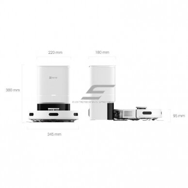 Smart | Automatic Vacuum Cleaner Robot | with Suction and Mopping Function | White | EZVIZ CS-RE4P-PWT2 5 Smart | Automatic Vacuum Cleaner Robot | with Suction and Mopping Function | White | EZVIZ CS-RE4P-PWT2 5