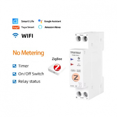 Nutikas automaatlüliti | kaugjuhtimine Wi-Fi kaudu | 1P | 63A | 230V | TUYA | ZigBee Smart