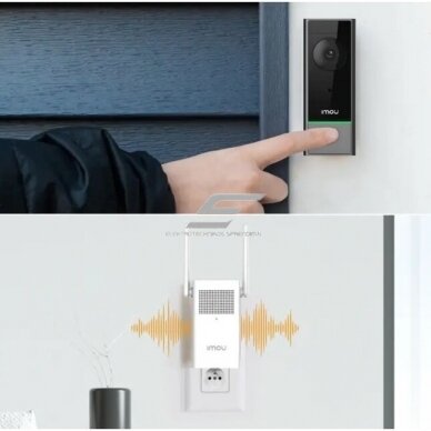 Inteligentny | Bezprzewodowy dzwonek do drzwi z kamerą 5MP | IP65 | Wi-Fi | DB60-kit IMOU 2