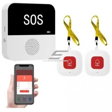 Smart | Wireless | SOS Emergency Call System | for Disabled | with 2 Buttons | 433MHz | Wi-Fi Smart | Wireless | SOS Emergency Call System | for Disabled | with 2 Buttons | 433MHz | Wi-Fi