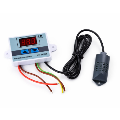 Digitaalne niiskuse ja temperatuuri kontroller | 24V | 240W | 10A | 0–99% RH | LED ekraan | Taxnele Digitaalne niiskuse ja temperatuuri kontroller | 24V | 240W | 10A | 0–99% RH | LED ekraan | Taxnele