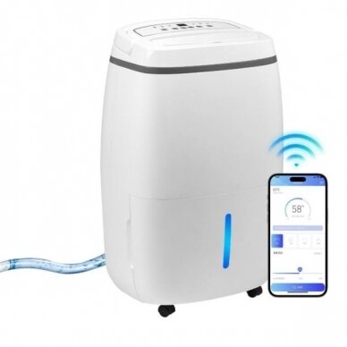 Inteligentny domowy osuszacz powietrza | pochłaniacz wilgoci | 240W | 230V | 20l/24h | 140m³/h | 595x385x290mm | biały | Wi-Fi 1 Inteligentny domowy osuszacz powietrza | pochłaniacz wilgoci | 240W | 230V | 20l/24h | 140m³/h | 595x385x290mm | biały | Wi-Fi 1