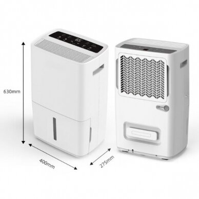 Smart household air dehumidifier | moisture collector | 650W | 230V | 50L/24h | 330m³/h | 630x400x275mm | white | Wi-Fi 3