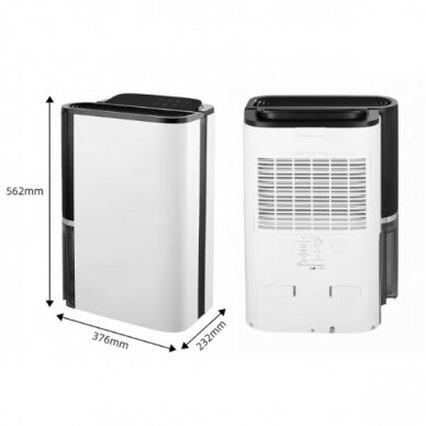 Domowy osuszacz powietrza | oczyszczacz powietrza | zbieracz wilgoci z jonizatorem | 245W | 230V | 23l/24h | 190m³/h | 562x376x232mm | biały 4 Domowy osuszacz powietrza | oczyszczacz powietrza | zbieracz wilgoci z jonizatorem | 245W | 230V | 23l/24h | 190m³/h | 562x376x232mm | biały 4
