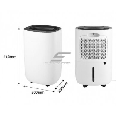 Smart Household Dehumidifier | Air Purifier | Moisture Collector with Ionizer | 165W | 230V | 10L/24h | 105m³/h | 463x300x250mm | White | Wi-Fi 3 Smart Household Dehumidifier | Air Purifier | Moisture Collector with Ionizer | 165W | 230V | 10L/24h | 105m³/h | 463x300x250mm | White | Wi-Fi 3