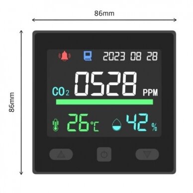 Inteligentny miernik CO2 i jakości powietrza | czujnik | 12VDC | 0-5000PPM | RS485 | IoT | Tuya 1 Inteligentny miernik CO2 i jakości powietrza | czujnik | 12VDC | 0-5000PPM | RS485 | IoT | Tuya 1