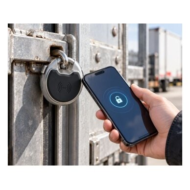 Умный навесной замок | открытие через NFC-приложение и механическим ключом | 87,8x78,5x30,6мм | IP66 6 Умный навесной замок | открытие через NFC-приложение и механическим ключом | 87,8x78,5x30,6мм | IP66 6