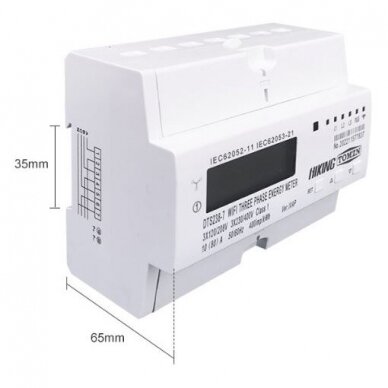 Moodul-kolmefaasiline nutikas elektriarvesti releega | 60 A | 3×230/400 V | Wi-Fi Tuya | kaugjuhtimine | U/I kaitse | RS485 | DIN | Tomzn TO-DTS238 8 Moodul-kolmefaasiline nutikas elektriarvesti releega | 60 A | 3×230/400 V | Wi-Fi Tuya | kaugjuhtimine | U/I kaitse | RS485 | DIN | Tomzn TO-DTS238 8