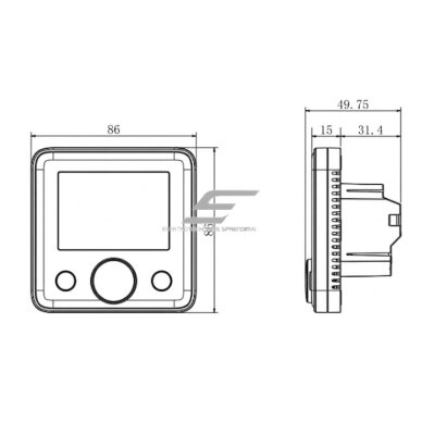 Smart WiFi underfloor heating thermostat | 16A | IPS color display | weather forecast | AC100–230V | IP20 | dark gray 2