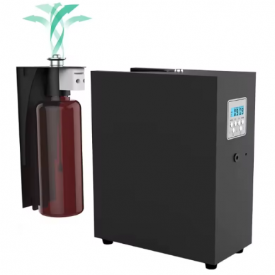 Nano aromātu difuzors lielām telpām | WiFi / Bluetooth | 150 ml | 600 m³ | 12V DC | 8W | 172x84x210 mm | metāla korpuss | melns 1 Nano aromātu difuzors lielām telpām | WiFi / Bluetooth | 150 ml | 600 m³ | 12V DC | 8W | 172x84x210 mm | metāla korpuss | melns 1