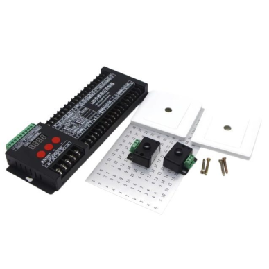 Trepi valgustuse kontroller 2 PIR liikumisanduriga RGB LED ribadele | 12V/24VDC | 36 kanalit Trepi valgustuse kontroller 2 PIR liikumisanduriga RGB LED ribadele | 12V/24VDC | 36 kanalit