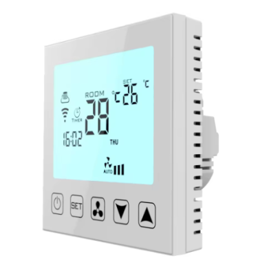Nutikas puutetundlik ruumitermostaat | 24V / 230V | programmeeritav | HVAC, fan coil ja kliimaseadmete süsteemidele | valge 1 Nutikas puutetundlik ruumitermostaat | 24V / 230V | programmeeritav | HVAC, fan coil ja kliimaseadmete süsteemidele | valge 1
