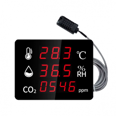 CO2 and air quality meter | sensor | 400-6000ppm | black CO2 and air quality meter | sensor | 400-6000ppm | black
