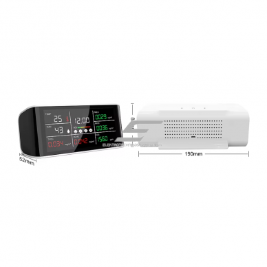 Smart | Multifunctional | Wireless CO₂ and Air Quality Meter | Sensor | White | Wi-Fi 3
