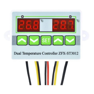 Digitaalne kahe ekraaniga temperatuuri kontroller | kahe anduriga | 4×20 mm | kaabli pikkus 1 m | andmete salvestamise funktsioon | plastkorpus Digitaalne kahe ekraaniga temperatuuri kontroller | kahe anduriga | 4×20 mm | kaabli pikkus 1 m | andmete salvestamise funktsioon | plastkorpus