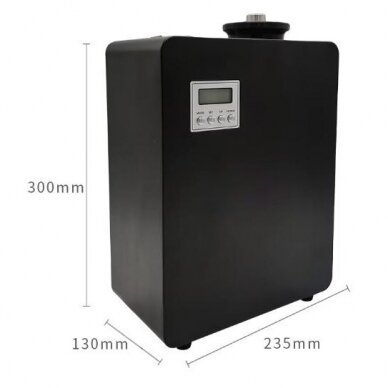 Nutikas tööstuslik aroomidifuusor | 14W | 12VDC | 1000ml | 1000-2000m³ | 300x235x130mm | must | Bluetooth 2