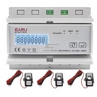 Smart | digital | electricity meter with 3 current transformers CT 750A | 3F | 230/380V | Zigbee