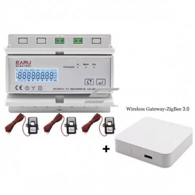 Smart | digital | electricity meter with 3 current transformers CT 200A | 3F | 230/380V | with wireless gateway Zigbee 3.0 Smart | digital | electricity meter with 3 current transformers CT 200A | 3F | 230/380V | with wireless gateway Zigbee 3.0
