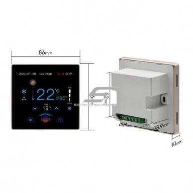 Nutitermostaat | 3 kiirusel ventilaatori juhtimisseade küttesüsteemiga | temperatuuritundur | ventilaator-konvektorile | Wi-Fi Tuya 4 Nutitermostaat | 3 kiirusel ventilaatori juhtimisseade küttesüsteemiga | temperatuuritundur | ventilaator-konvektorile | Wi-Fi Tuya 4