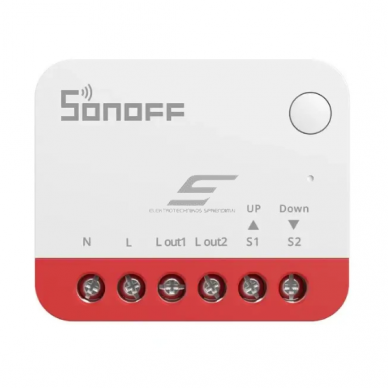 Smart blinds/roller shutter switch | 1A | WiFi 2.4GHz control | IP20 | Sonoff MiniZBRBS Smart blinds/roller shutter switch | 1A | WiFi 2.4GHz control | IP20 | Sonoff MiniZBRBS