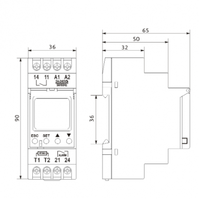Inteligentny termostat z sondą kapilarną Cyfrowe przekaźnik temperatury | PR FRT12 24-240VAC/DC | 50/60HZ 1 Inteligentny termostat z sondą kapilarną Cyfrowe przekaźnik temperatury | PR FRT12 24-240VAC/DC | 50/60HZ 1