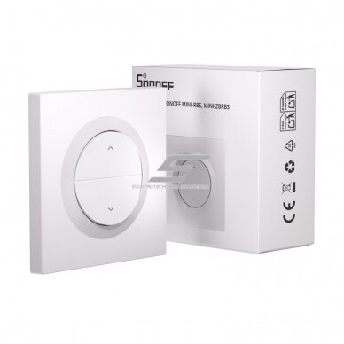 Viedais sienas slēdzis žalūzijām | 1A | vadība ar WiFi 2.4GHz | IP20 | Sonoff MINI-ZBRBS-E 1 Viedais sienas slēdzis žalūzijām | 1A | vadība ar WiFi 2.4GHz | IP20 | Sonoff MINI-ZBRBS-E 1