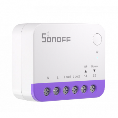 Inteligentny przełącznik do zasłon | 1A | sterowanie przez WiFi 2.4GHz | IP20 | Sonoff MINI-RBS 1 Inteligentny przełącznik do zasłon | 1A | sterowanie przez WiFi 2.4GHz | IP20 | Sonoff MINI-RBS 1
