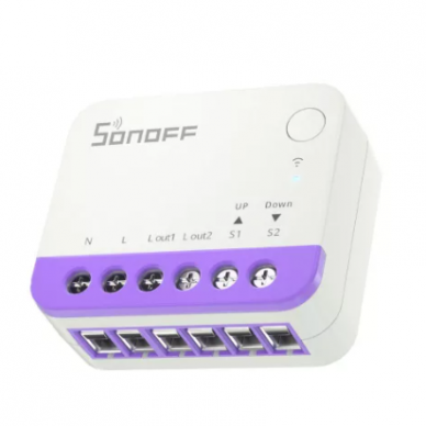 Inteligentny przełącznik do zasłon | 1A | sterowanie przez WiFi 2.4GHz | IP20 | Sonoff MINI-RBS 2 Inteligentny przełącznik do zasłon | 1A | sterowanie przez WiFi 2.4GHz | IP20 | Sonoff MINI-RBS 2