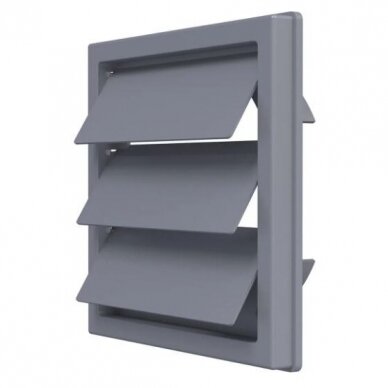 Ventilācijas režģis ar gravitācijas vārstiem | 410x410mm | ar atloku D355 | ārējais | pelēks | 4141S35VG 1 Ventilācijas režģis ar gravitācijas vārstiem | 410x410mm | ar atloku D355 | ārējais | pelēks | 4141S35VG 1