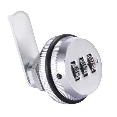 Coded lock | 3-digit | for cabinet | safe | 20mm | silver