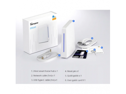 Išmani namų centralė | 2.4GHz | 110-230V | 4GB | 135x120x41mm | balta | Bluetooth | Wi-Fi | ZigBee | Sonoff | iHost | RV1126 2 Išmani namų centralė | 2.4GHz | 110-230V | 4GB | 135x120x41mm | balta | Bluetooth | Wi-Fi | ZigBee | Sonoff | iHost | RV1126 2