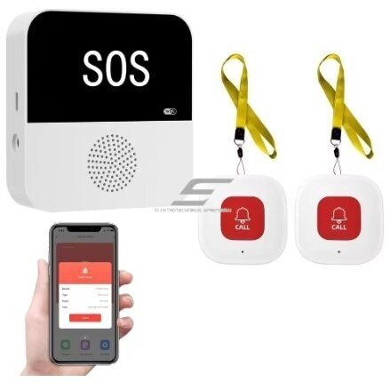 Smart | Wireless | SOS Emergency Call System | for Disabled | with 2 Buttons | 433MHz | Wi-Fi