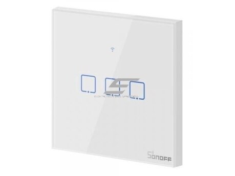 Išmanus | nuotolinis liečiamas sieninis jungiklis | 3 kanalų | 3x480W | 230VAC | baltas | Wi-Fi | SONOFF | T0EU2C-TX | 6920075725230 Išmanus | nuotolinis liečiamas sieninis jungiklis | 3 kanalų | 3x480W | 230VAC | baltas | Wi-Fi | SONOFF | T0EU2C-TX | 6920075725230