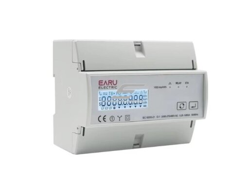 Modulinis | išmanus | skaitmeninis | elektros energijos skaitiklis su 3 srovės transformatoriais CT 120A | 3F | 230/380V | DIN | saulės baterijoms | Tuya Wi-Fi 1