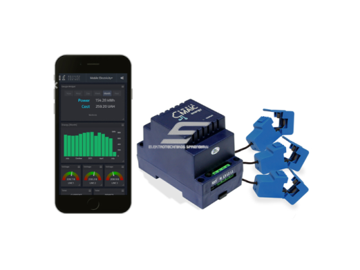 Modulinis | išmanus elektros tinklo 380V analizatorius trifazis | su srovės transformatoriais CT | 100A | DIN | Wi-Fi | smart-MAIC | D103-2 Modulinis | išmanus elektros tinklo 380V analizatorius trifazis | su srovės transformatoriais CT | 100A | DIN | Wi-Fi | smart-MAIC | D103-2