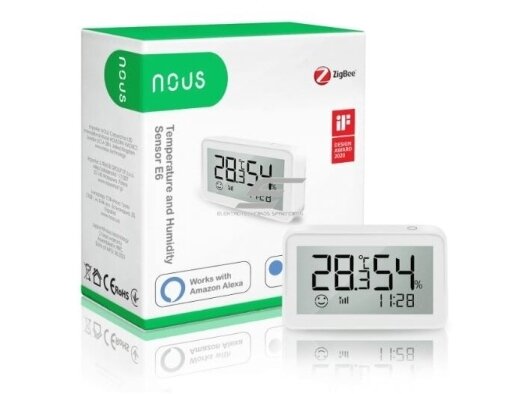 Išmanus | belaidis temperatūros ir drėgmės jutiklis | baltas | ZigBee | Tuya | NOUS-E6 | 5907772033975 2 Išmanus | belaidis temperatūros ir drėgmės jutiklis | baltas | ZigBee | Tuya | NOUS-E6 | 5907772033975 2