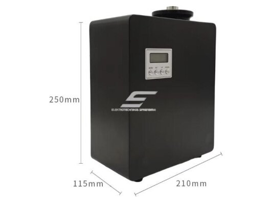 Išmanus pramoninis aromato difuzorius | 10W | 12VDC | 500ml | 500-1000m³ | 250x210x115mm | juodas | Bluetooth 3 Išmanus pramoninis aromato difuzorius | 10W | 12VDC | 500ml | 500-1000m³ | 250x210x115mm | juodas | Bluetooth 3