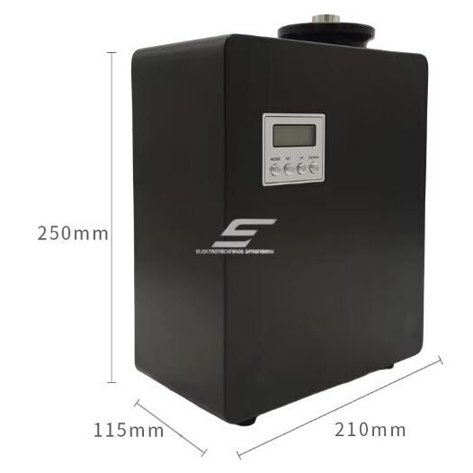 Inteligentny przemysłowy dyfuzor zapachowy | 10W | 12VDC | 500ml | 500-1000m³ | 250x210x115mm | czarny | Bluetooth 3