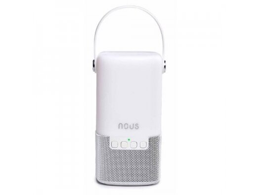 Nešiojama Bluetooth kolonėlė su LED šviestuvu | IPX4 | balta | NOUS-H2 | 4658947365285