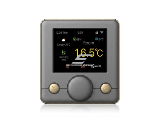 Išmanus grindinio šildymo termostatas su WiFi | 16A | IPS spalvotas ekranas | orų prognozė | AC100–230V | IP20 | tamsiai pilkas Išmanus grindinio šildymo termostatas su WiFi | 16A | IPS spalvotas ekranas | orų prognozė | AC100–230V | IP20 | tamsiai pilkas