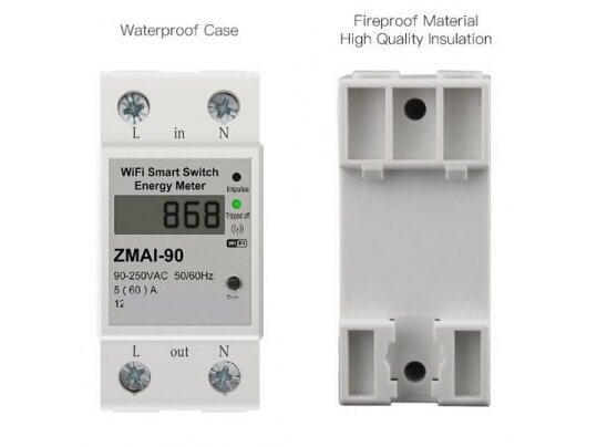 Modulinis | išmanus | skaitmeninis | multifunkcinis elektros energijos skaitiklis | 1F | 60A | 90-250VAC | Wi-Fi | TUYA | Smart Life | DIN | MOES | WCB-ZM-WM 1 Modulinis | išmanus | skaitmeninis | multifunkcinis elektros energijos skaitiklis | 1F | 60A | 90-250VAC | Wi-Fi | TUYA | Smart Life | DIN | MOES | WCB-ZM-WM 1