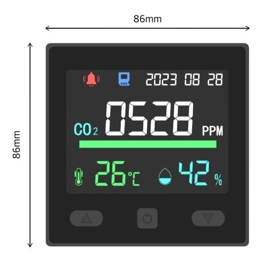 Inteligentny miernik CO2 i jakości powietrza | czujnik | 12VDC | 0-5000PPM | RS485 | IoT | Tuya 1 Inteligentny miernik CO2 i jakości powietrza | czujnik | 12VDC | 0-5000PPM | RS485 | IoT | Tuya 1
