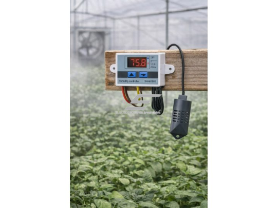 Skaitmeninis drėgmės ir temperatūros valdiklis | 12V | 120W | 10A | 0–99% RH | LED ekranas | Taxnele 3