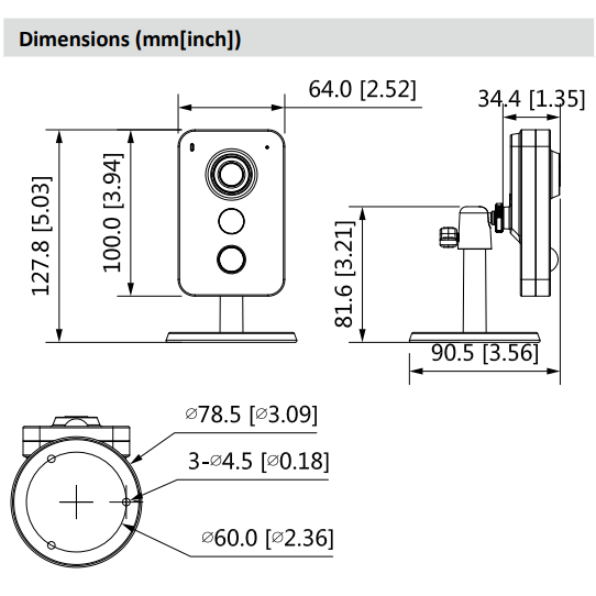 Inteligentna kamera monitoringu IP 2MP | Kostka | Wi-Fi | IPC-K22P IMOU 4 Inteligentna kamera monitoringu IP 2MP | Kostka | Wi-Fi | IPC-K22P IMOU 4