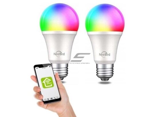 Išmani LED lemputė | E27 | 8W | 110-230VAC | 2700-6500K | 800lm | RGBW | 2vnt. | Wi-Fi | GOSUND | WB4x2 Išmani LED lemputė | E27 | 8W | 110-230VAC | 2700-6500K | 800lm | RGBW | 2vnt. | Wi-Fi | GOSUND | WB4x2