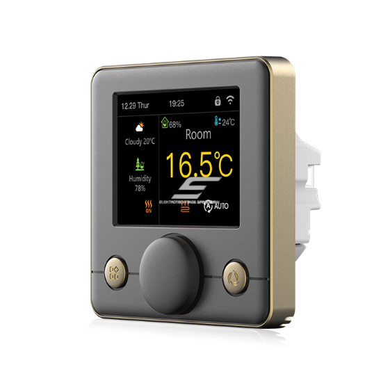 Smart WiFi underfloor heating thermostat | 16A | IPS color display | weather forecast | AC100–230V | IP20 | dark gray 1