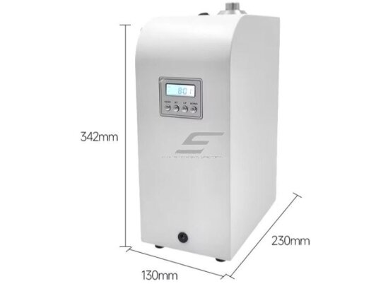 Išmanus pramoninis aromato difuzorius | 14W | 12VDC | 500ml | 1000-2000m³ | 342x130x230mm | baltas | Bluetooth 4 Išmanus pramoninis aromato difuzorius | 14W | 12VDC | 500ml | 1000-2000m³ | 342x130x230mm | baltas | Bluetooth 4